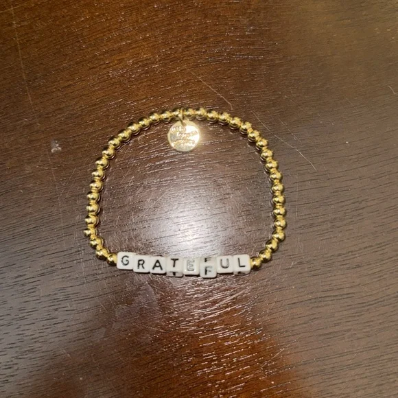 GRATEFUL gold beaded Little Words Project bracelets new and never worn - Picture 2 of 3